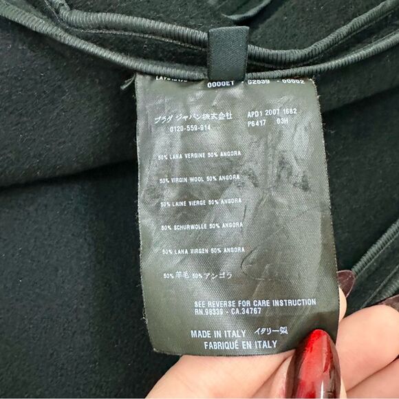 Prada Black Wool Double Breasted Pea Coat - Picture 10 of 15